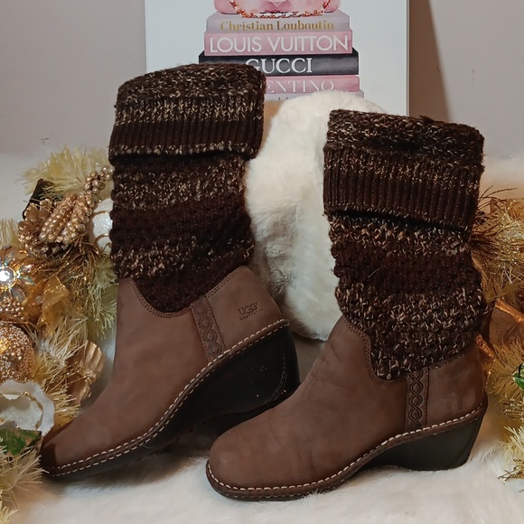 UGG CRESTHAVEN WOMEN KNITTED AUSTRALIA BOOT SZ (7) - Picture 10 of 13